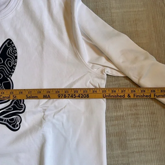 NWT Psycho Bunny Sweatshirt Mens Crew Neck Dixon Logo XXL white - Picture 6 of 9